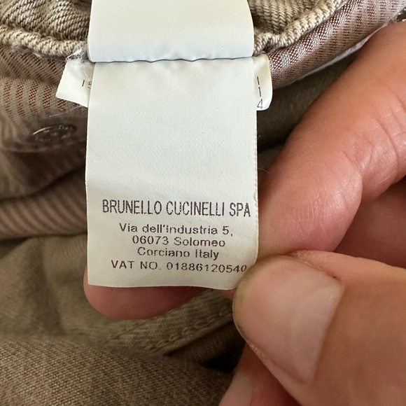 Brunello Cucinelli Tan Khaki 5 pkt. jean IT54 US 38 - Picture 11 of 12